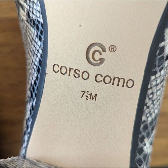 Corso Como Snakeskin Pump Heels 7 1/2 Mob Wife Whimsigoth Rebel Punk Rock Chic - Picture 2 of 12